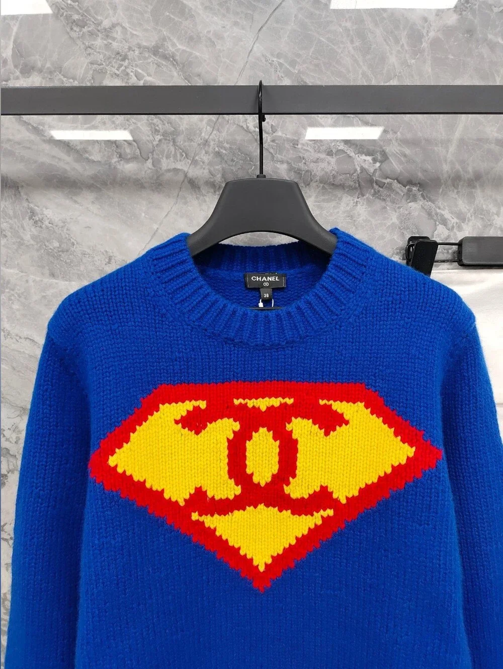 CHANEL blue knit